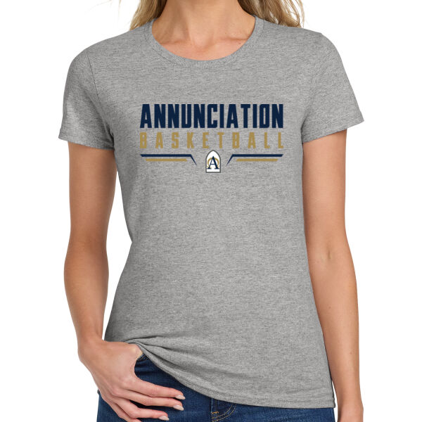 Annunciation Basketball Ladies Grey Heavy Cotton 100% Cotton T Shirt Thumbnail