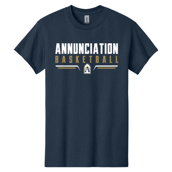 Annunciation Basketball Navy Heavy Cotton 100% Cotton T Shirt Thumbnail