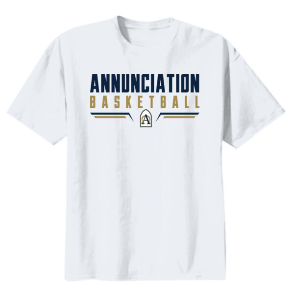 Annunciation Basketball Youth White Heavy Cotton 100% Cotton T Shirt Thumbnail