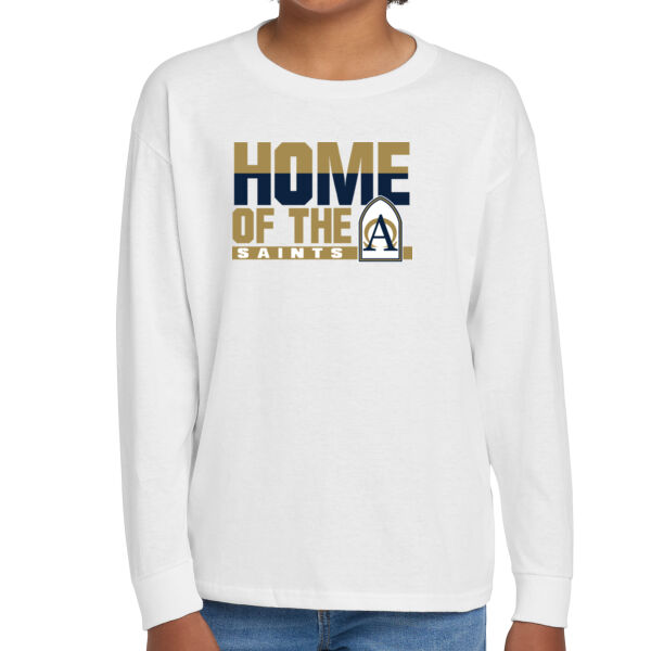 Annunciation Spirit Wear Youth White Heavy Cotton 100% Cotton Long Sleeve T Shirt Thumbnail