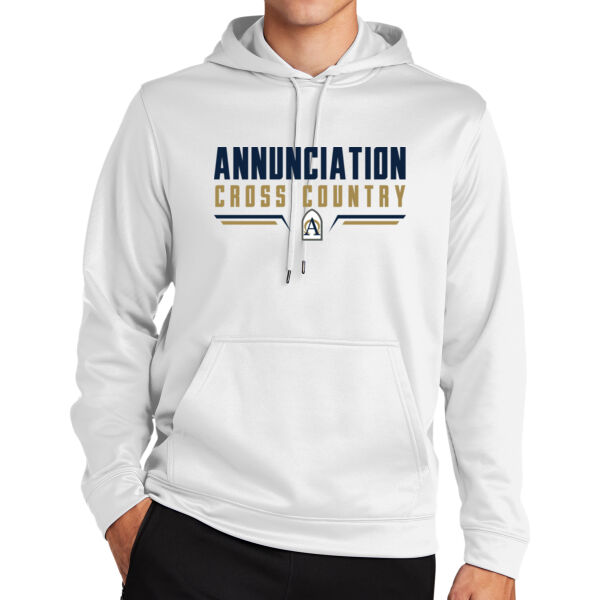 Annunciation Cross Country White Sport Wick Fleece Hooded Pullover Thumbnail