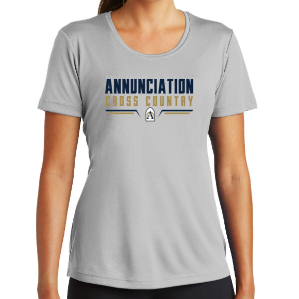 Annunciation Cross Country Ladies Silver PosiCharge Competitor Tee Thumbnail