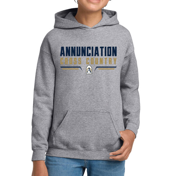Annunciation Cross Country Youth Grey Heavy Blend Hooded Sweatshirt Thumbnail