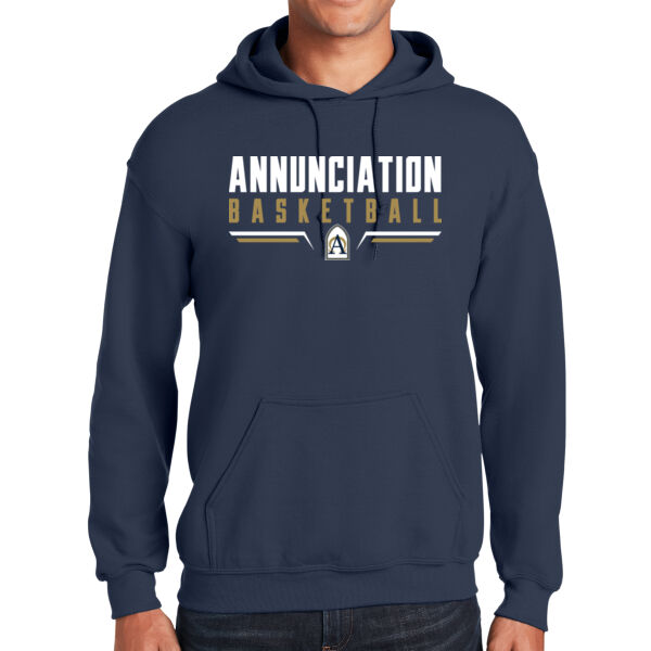 Annunciation Basketball Navy Heavy Blend Hooded Sweatshirt Thumbnail