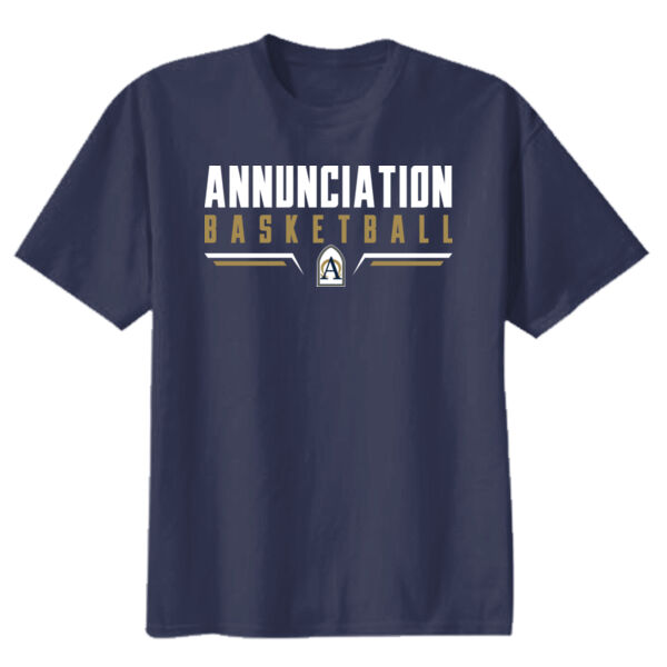 Annunciation Basketball Youth Navy Heavy Cotton 100% Cotton T Shirt Thumbnail