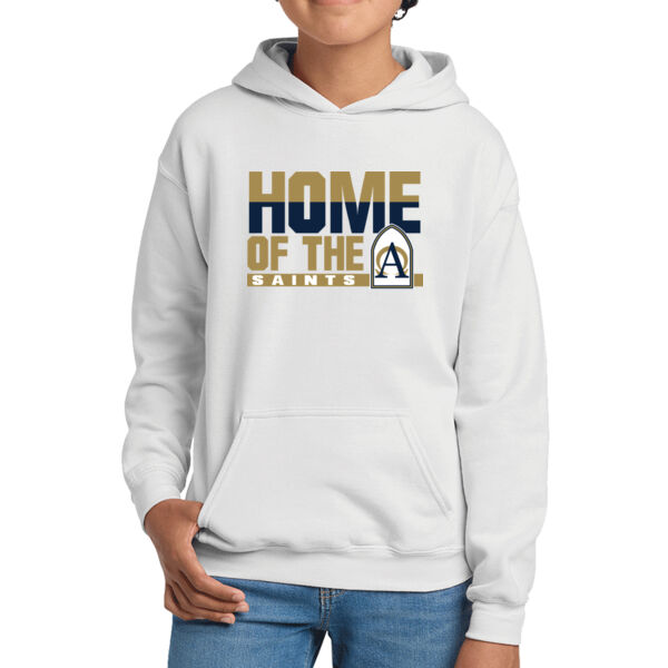 Annunciation Spirit Wear White Youth Heavy Blend Hooded Sweatshirt Thumbnail