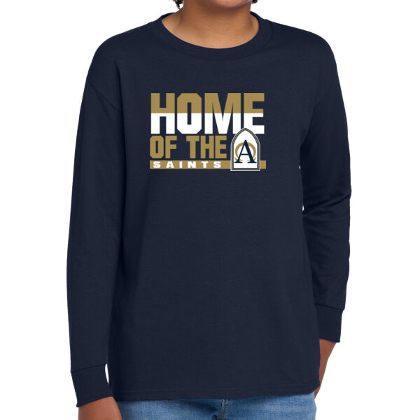 Annunciation Spirit Wear Youth Navy Heavy Cotton 100% Cotton Long Sleeve T Shirt Thumbnail