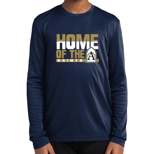 Annunciation Spirit Wear Youth Long Sleeve Navy PosiCharge Competitor Tee Thumbnail