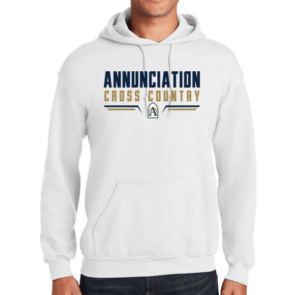 Annunciation Cross Country White Heavy Blend Hooded Sweatshirt Thumbnail
