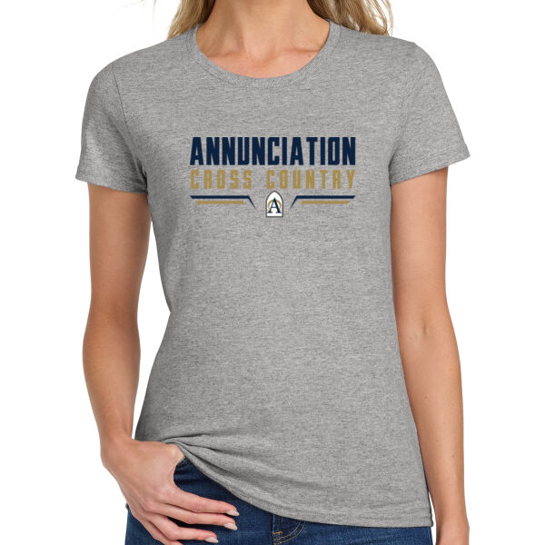 Annunciation Cross Country Ladies Grey Heavy Cotton 100% Cotton T Shirt Thumbnail