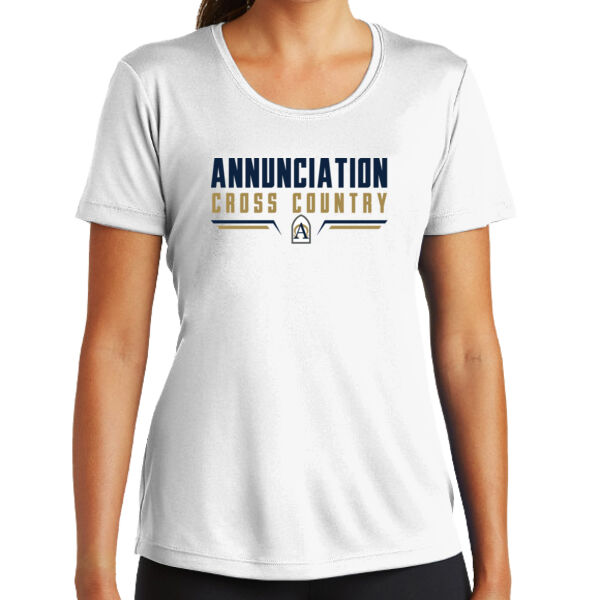Annunciation Cross Country Ladies White PosiCharge Competitor Tee Thumbnail