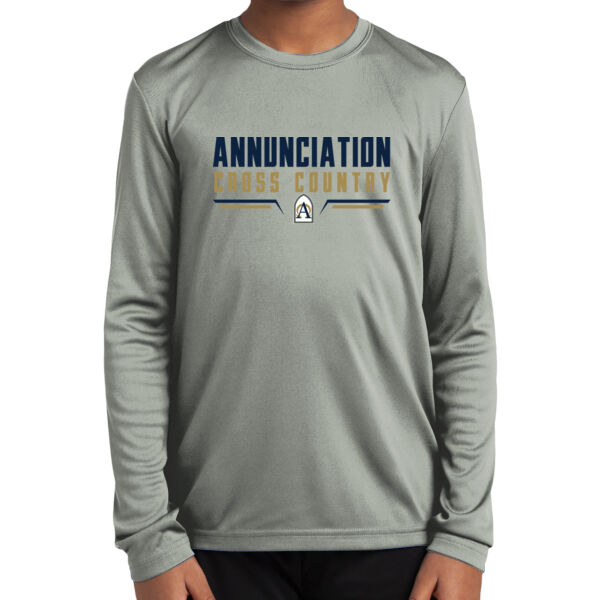 Annunciation Cross Country Youth Silver Long Sleeve PosiCharge Competitor Tee Thumbnail
