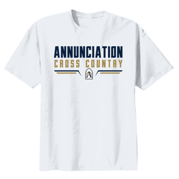 Annunciation Cross Country Youth White Heavy Cotton 100% Cotton T Shirt Thumbnail