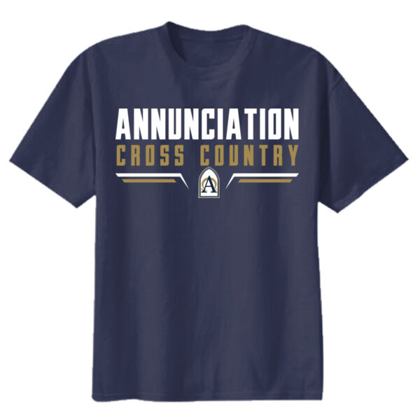 Annunciation Cross Country Youth Navy Heavy Cotton 100% Cotton T Shirt Thumbnail