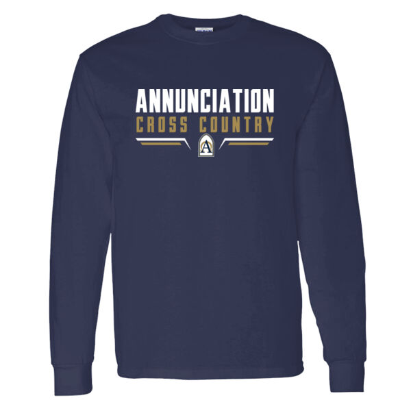 Annunciation Cross Country Navy Heavy Cotton 100% Cotton Long Sleeve T Shirt Thumbnail