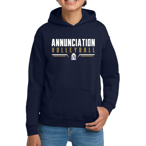 Annunciation CYO Volleyball Youth Navy Heavy Blend Hooded Sweatshirt Thumbnail