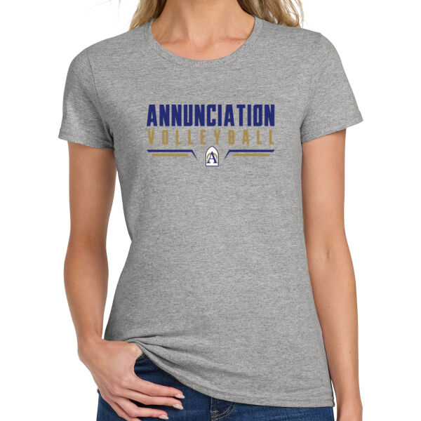 Annunciation CYO Volleyball Ladies Grey Heavy Cotton 100% Cotton T Shirt Thumbnail