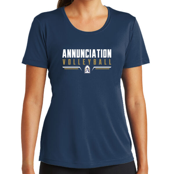 Annunciation CYO Volleyball Ladies Navy PosiCharge Competitor Tee Thumbnail