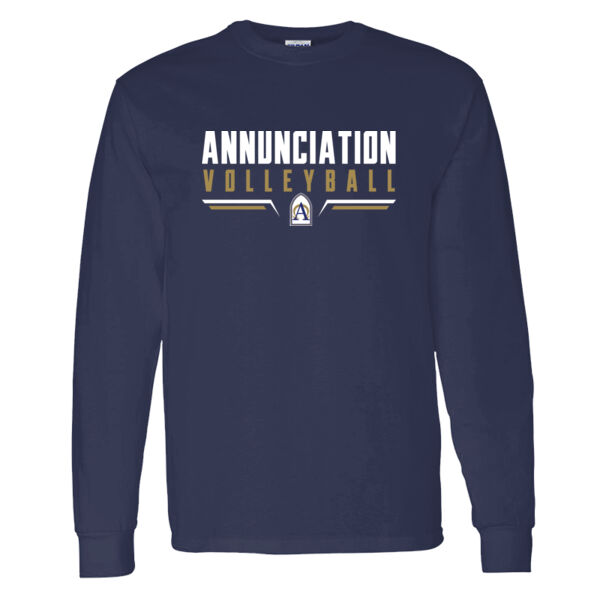Annunciation CYO Volleyball Navy Heavy Cotton 100% Cotton Long Sleeve T Shirt Thumbnail