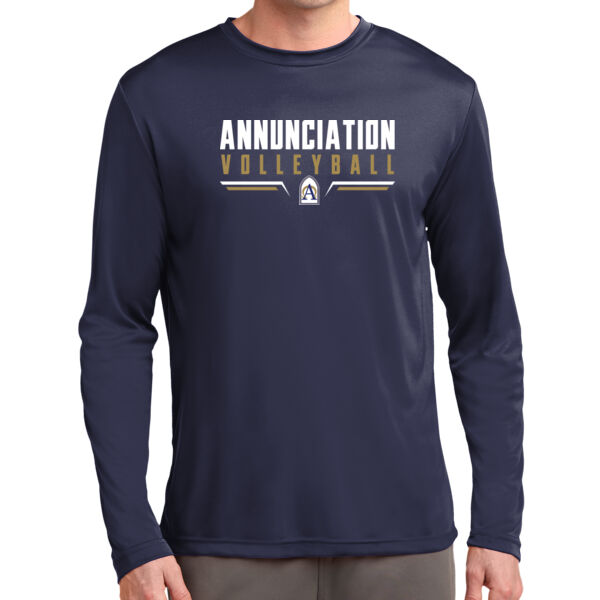 Annunciation CYO Volleyball Long Sleeve Navy PosiCharge Competitor Tee Thumbnail
